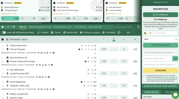 Betwinner Sénégal, paris en direct (live)